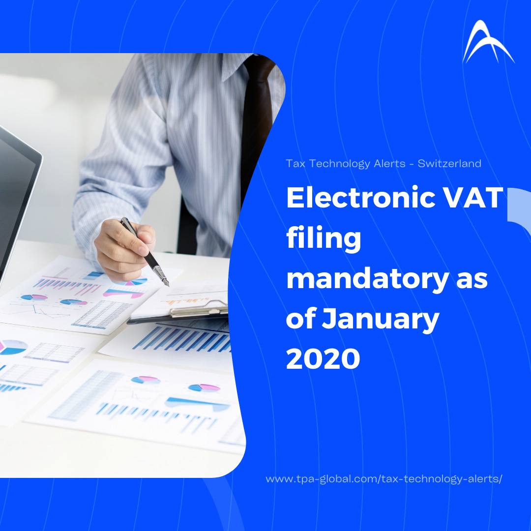 Electronic VAT filing mandatory as of January 2020
