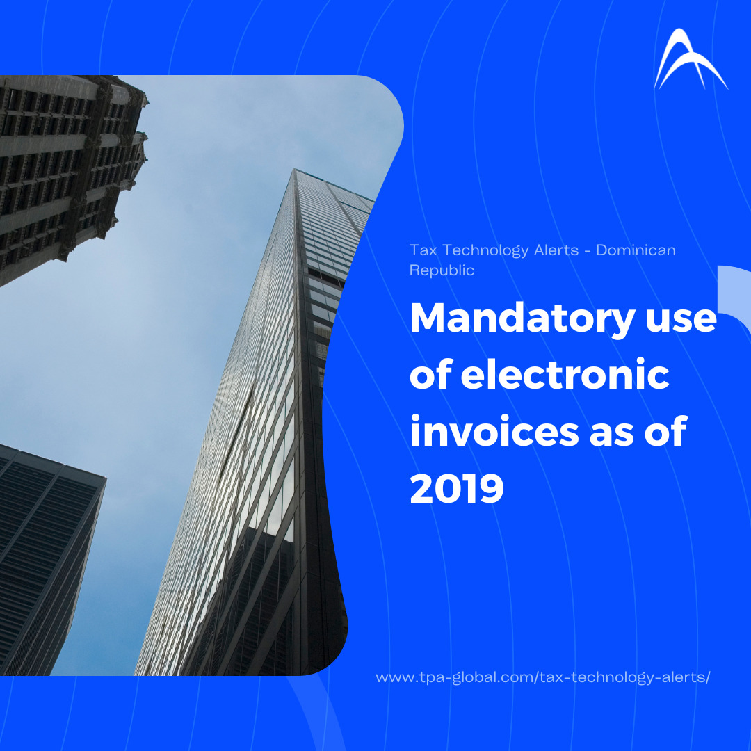 Mandatory use of electronic invoices as of 2019