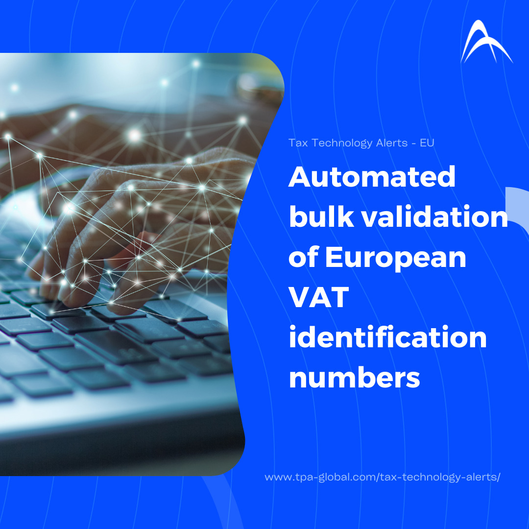 Automated bulk validation of European VAT identification numbers