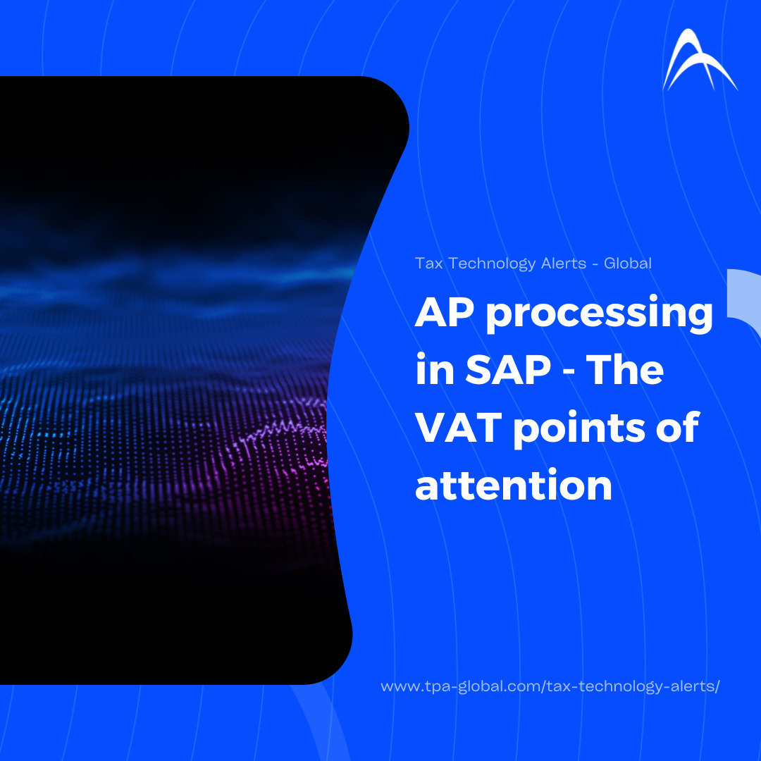 AP processing in SAP – The VAT points of attention