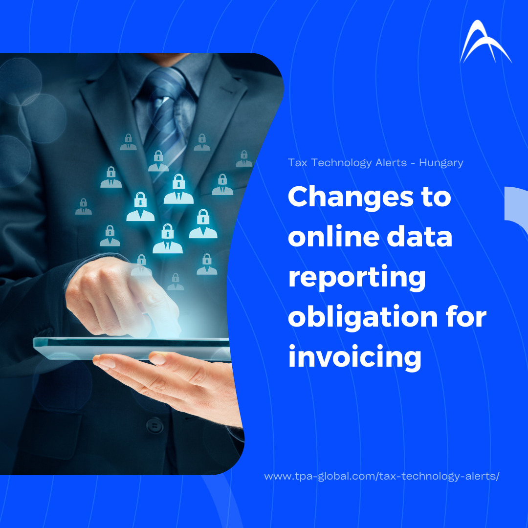 Changes to online data reporting obligation for invoicing