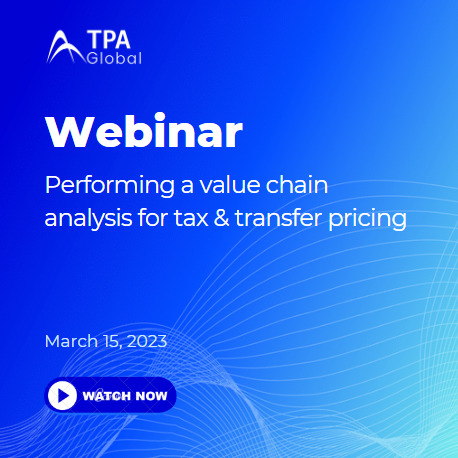 Performing a value chain analysis for tax & transfer pricing