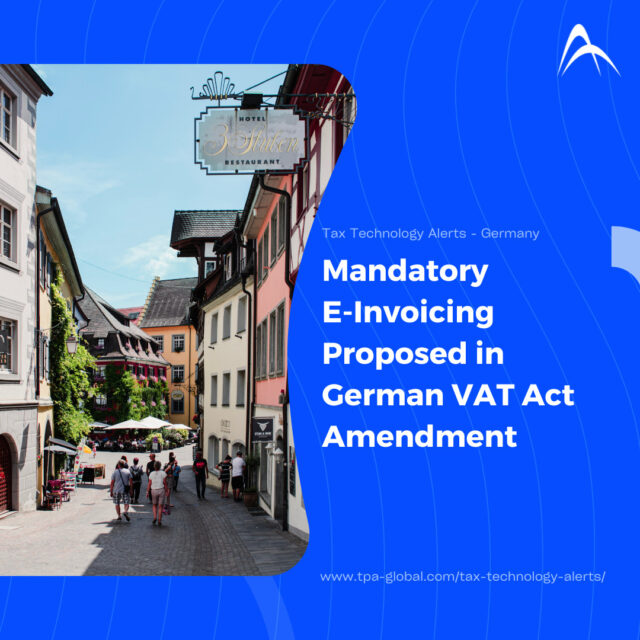 Mandatory E-Invoicing Proposed in German VAT Act Amendment
